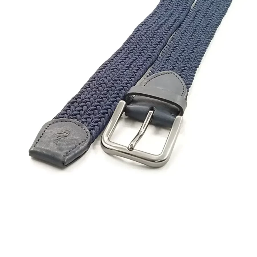 navy blue mens stretchy belt woven cotton RIN 006318 3728 2
