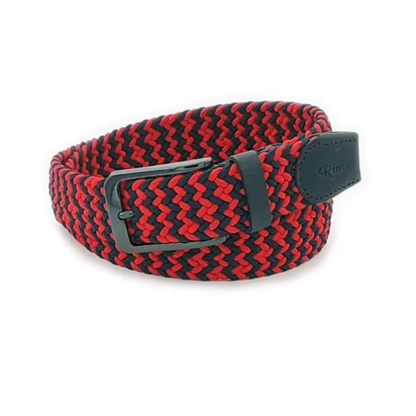 red black mens stretchy belt woven cotton RIN 006318 K138 5