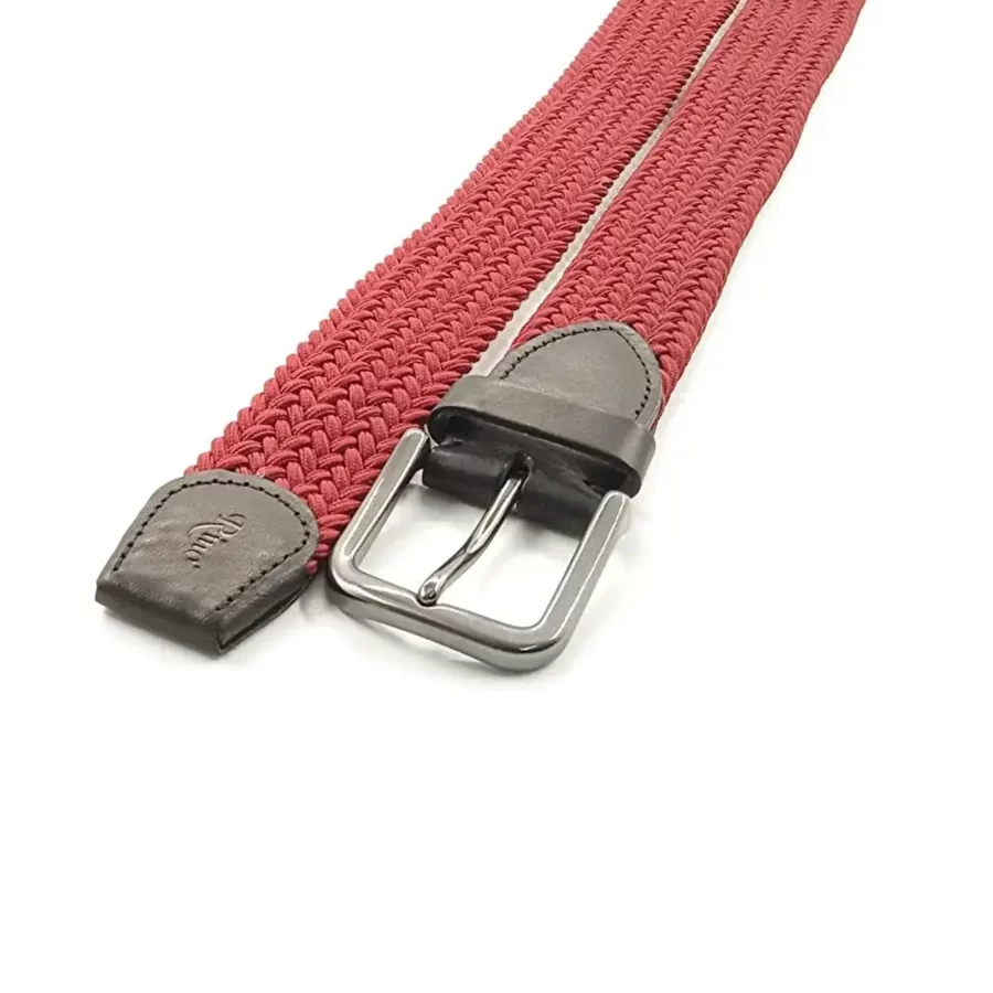 red mens stretchy belt woven cotton RIN 006318 3728 8