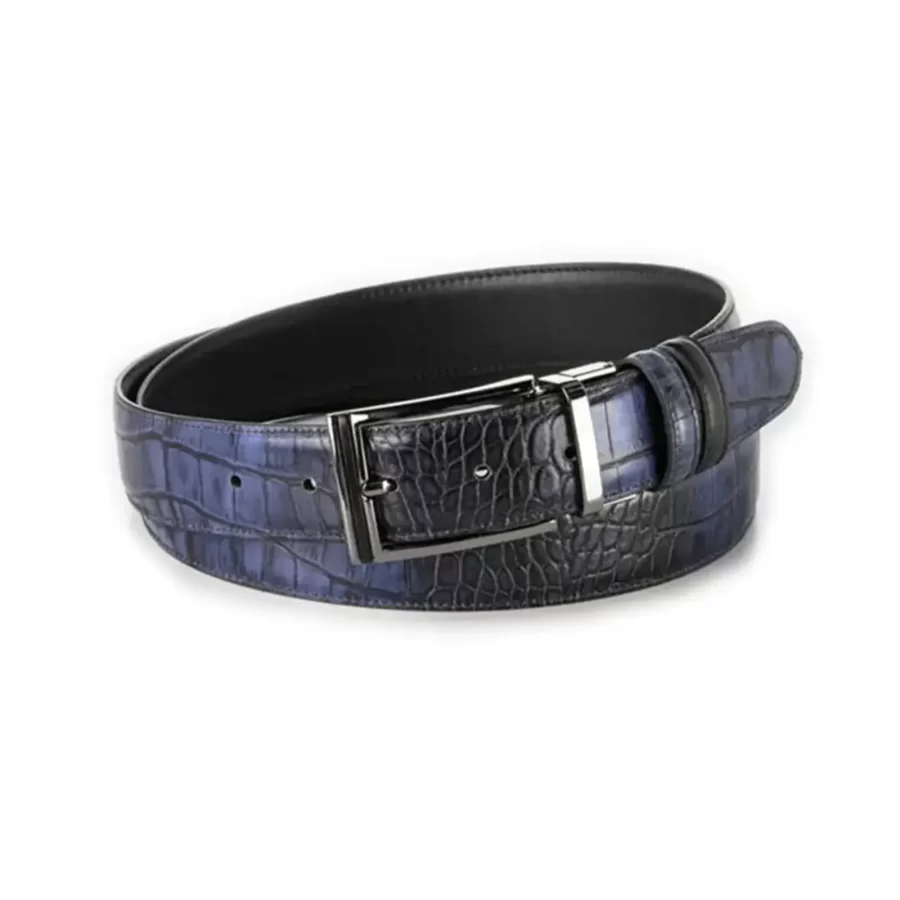 reversible gents belt black blue croco leather RIN 000082 508 21 9724 29 0121 1
