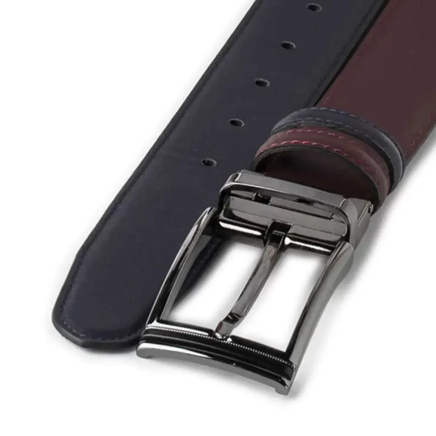 reversible gents belt burgundy black stitched calfskin RIN 000082 543 21 9724 27 0121 2