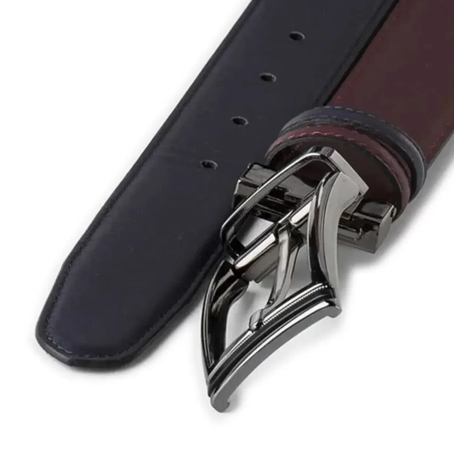 reversible gents belt burgundy black stitched calfskin RIN 000082 543 21 9724 27 0121 3