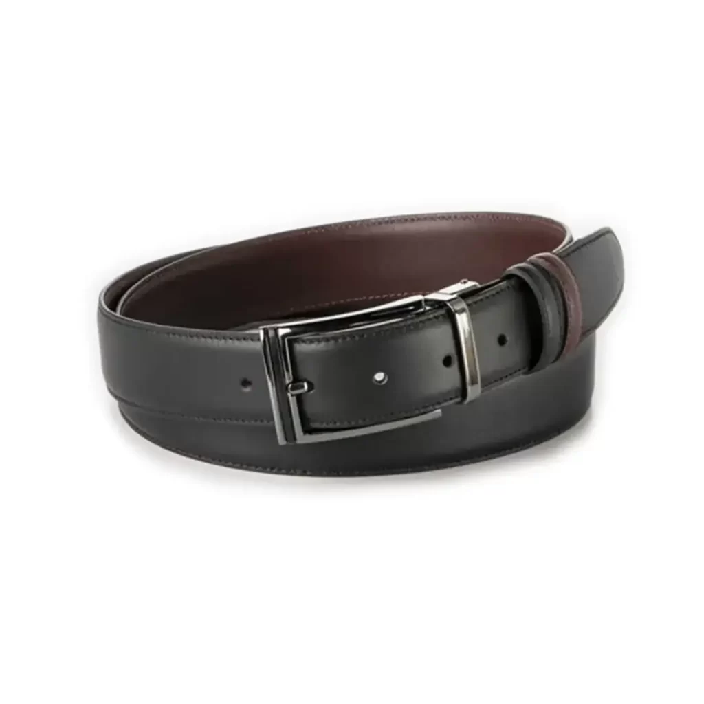 Buy Reversible Gents Belt Smooth Burgundy Black Calfskin  display picture 3