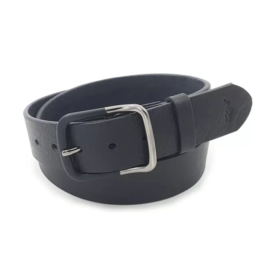 unique buckle gents belt black real leather RIN 003116 203 1 2