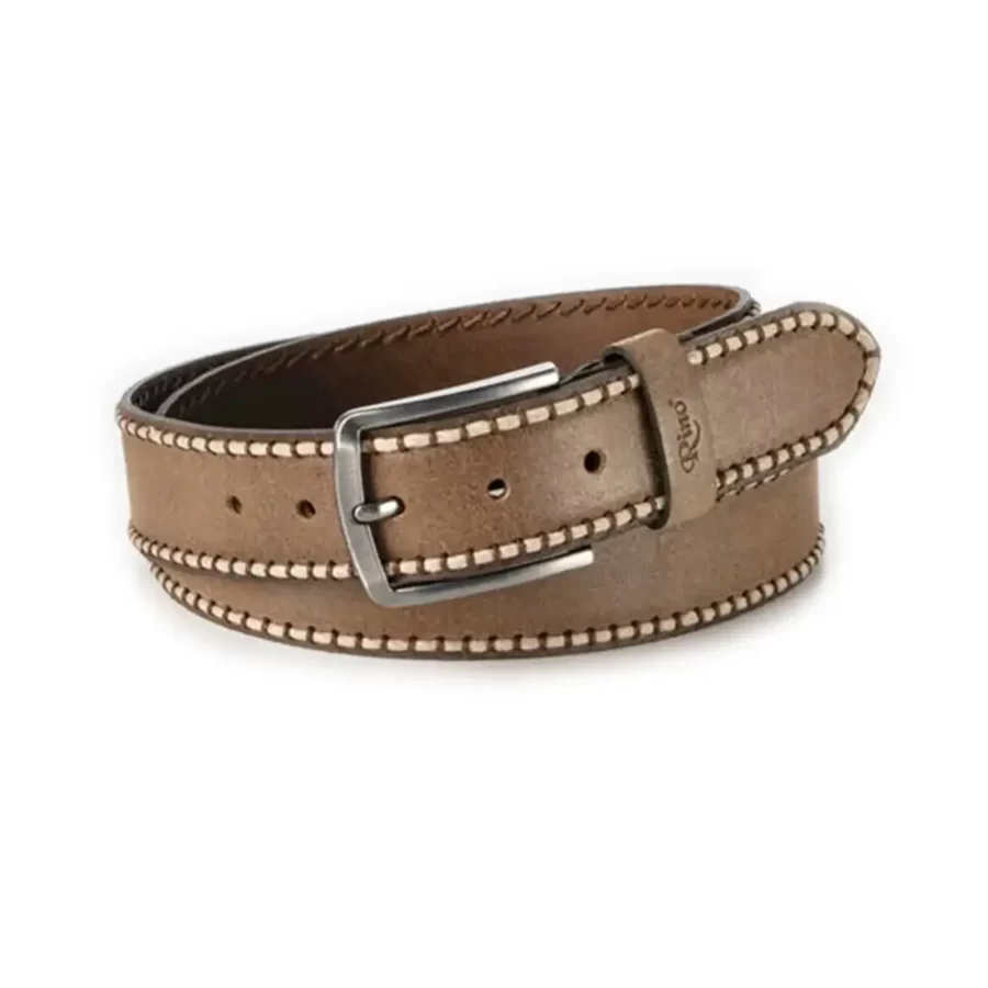unique design gents belt tan brown leather RIN 010495 526 07 3939 27 0107 1