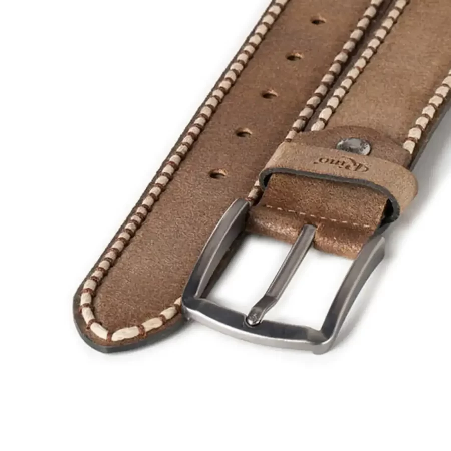 unique design gents belt tan brown leather RIN 010495 526 07 3939 27 0107 2