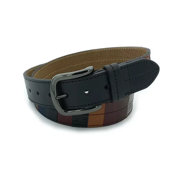 unique gents belt multicolor leather RIN 005869 996 99 4104 31 0199 1