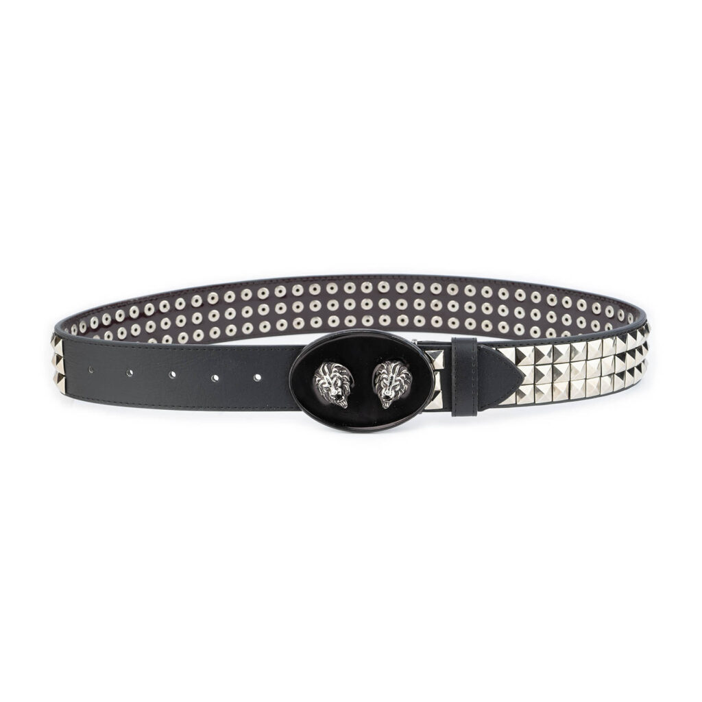 Pyramid-Studded-Belt-Lion-