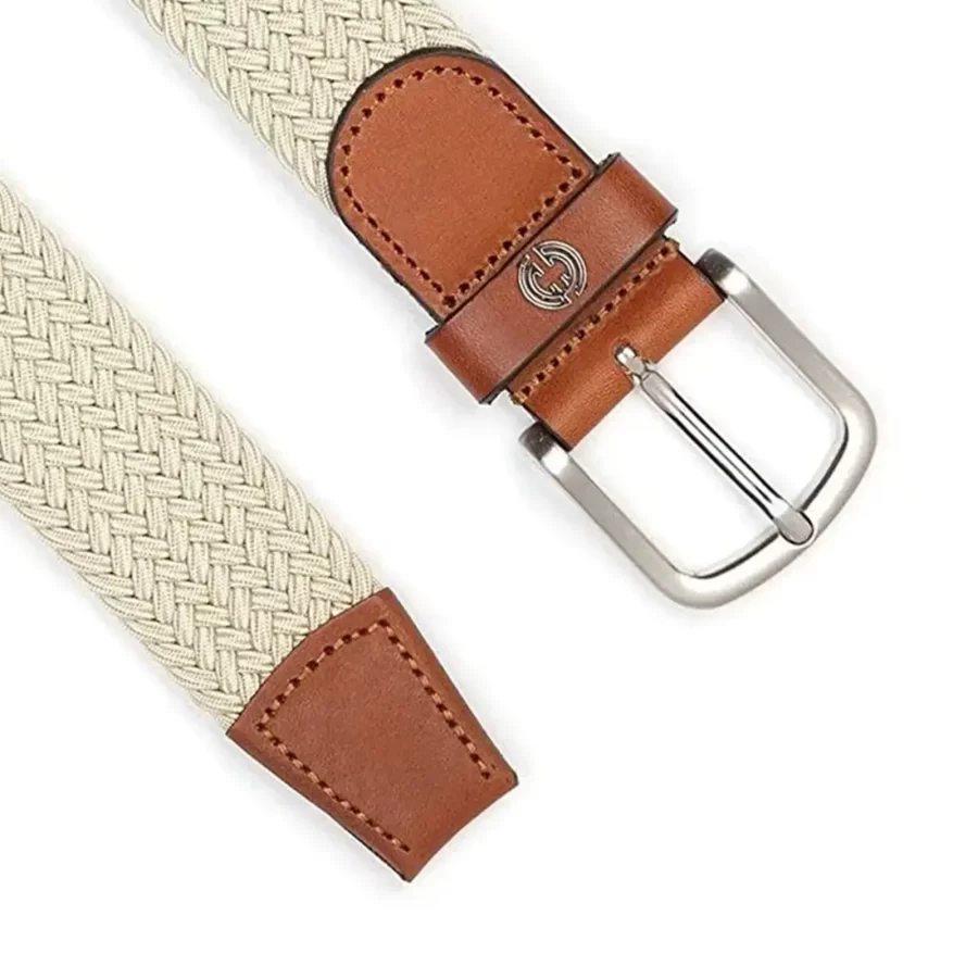 beige mens stretchy belt luxury woven cotton 2