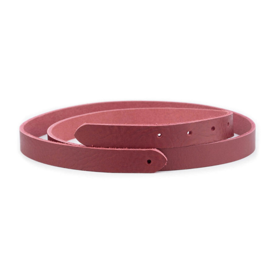 burgundy belt leather strap replacement for buckles 2 0 cm 1 BURREDHOL20STRCARL