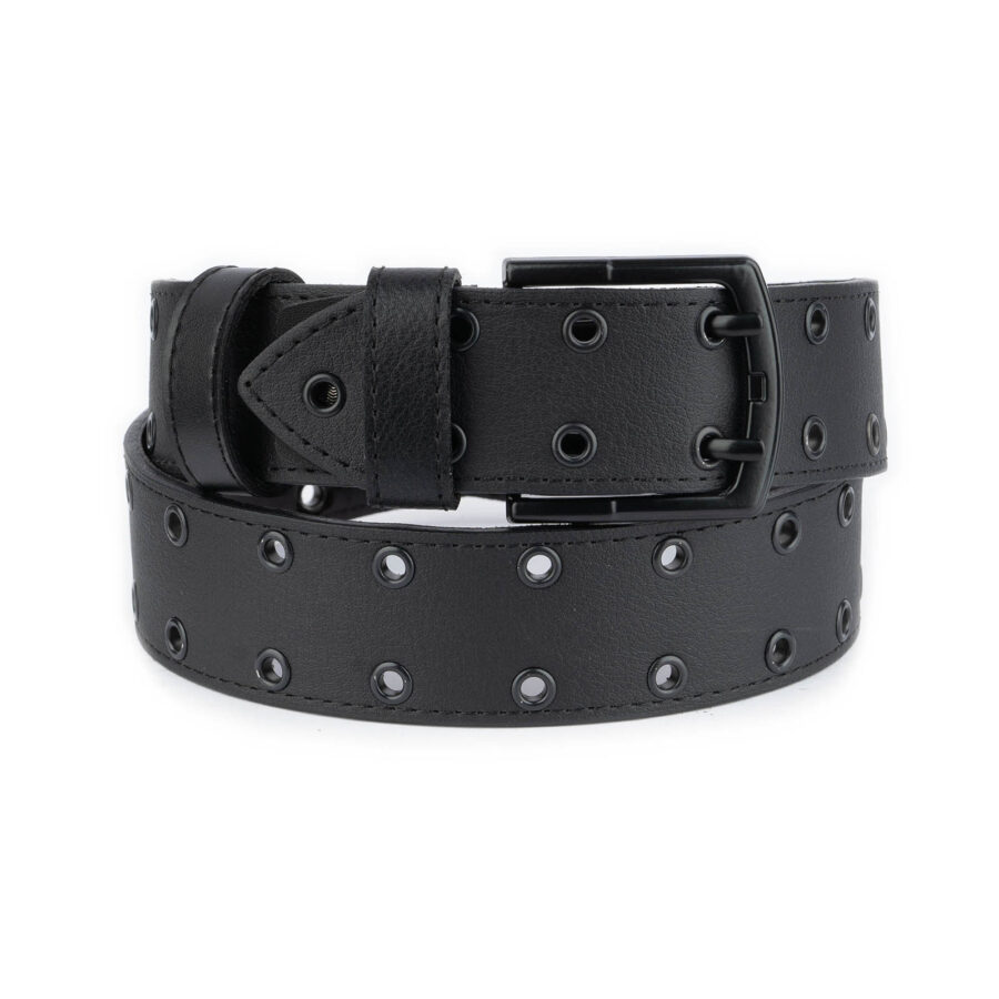 eboy belt black grommet eyelets vegan leather 3