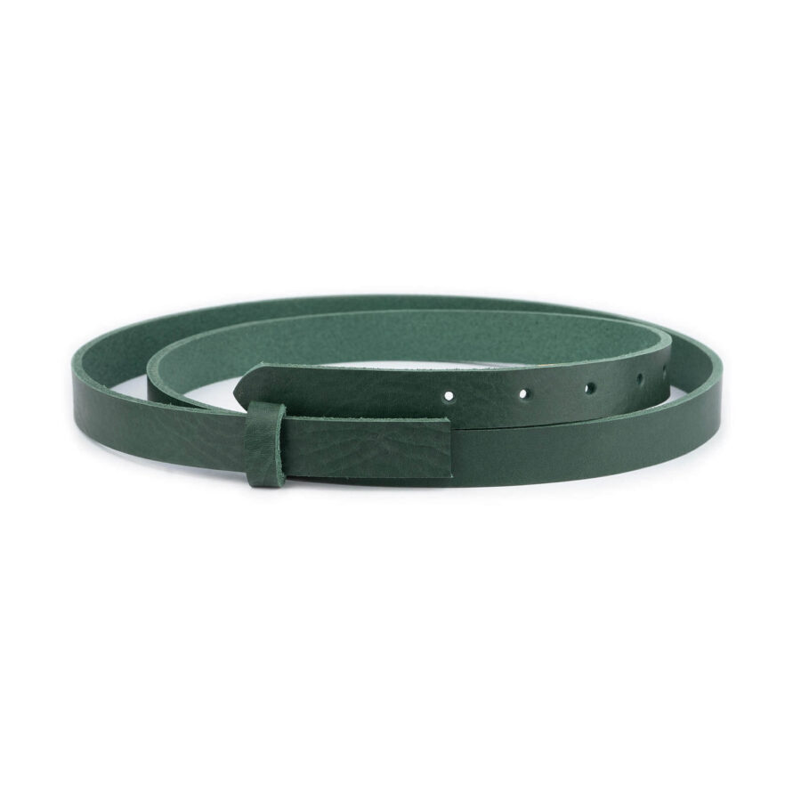 forest green belt leather strap replacement for buckles 2 0 cm 1 FORGRECUT20STRCARL