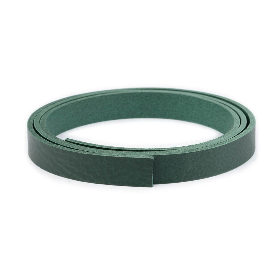 forest green leather belt blank no holes without buckle 2 0 cm 2