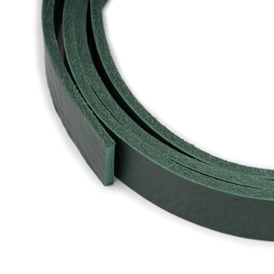 forest green leather belt blank no holes without buckle 2 0 cm 3