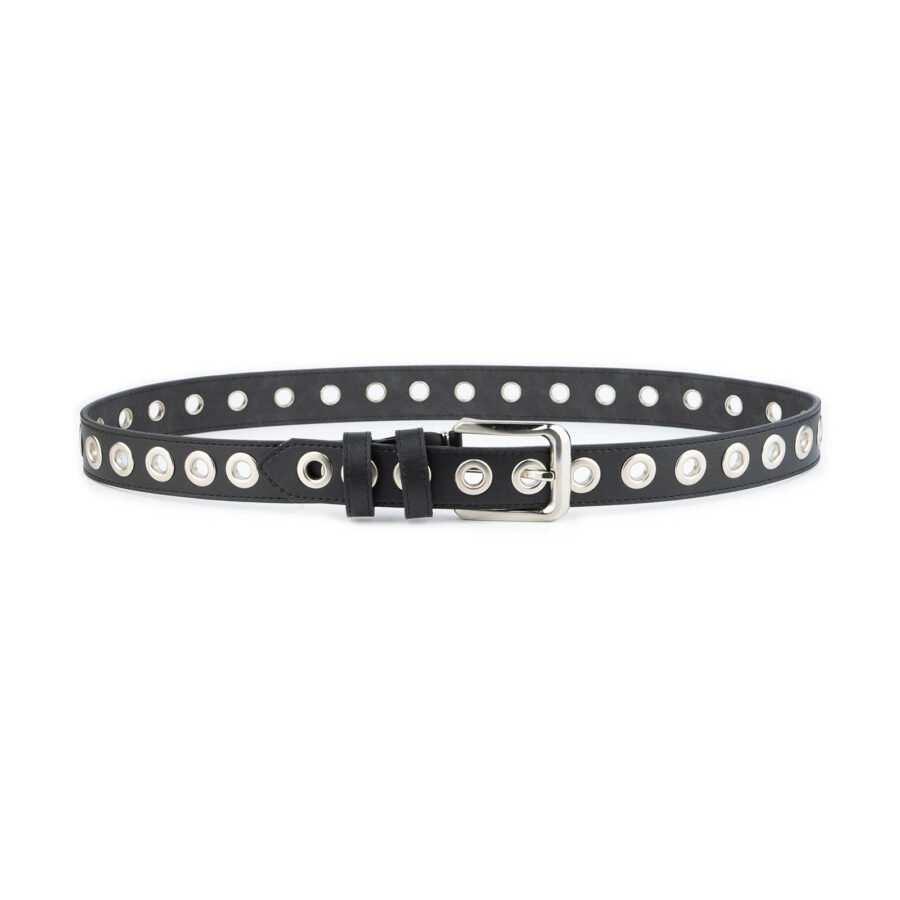 Buy Grommet Belt Emo Single Row Vegan Leather - LeatherBeltsOnline.com