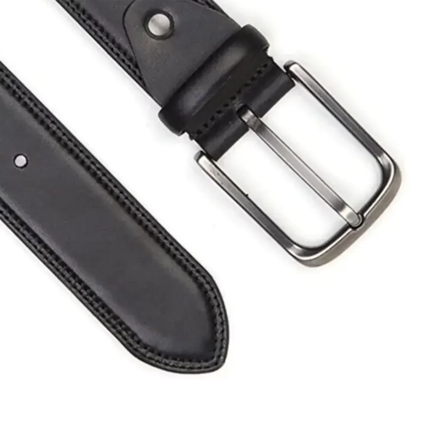 high quality casual men s belt black real leather 4 0 cm SB1400 2