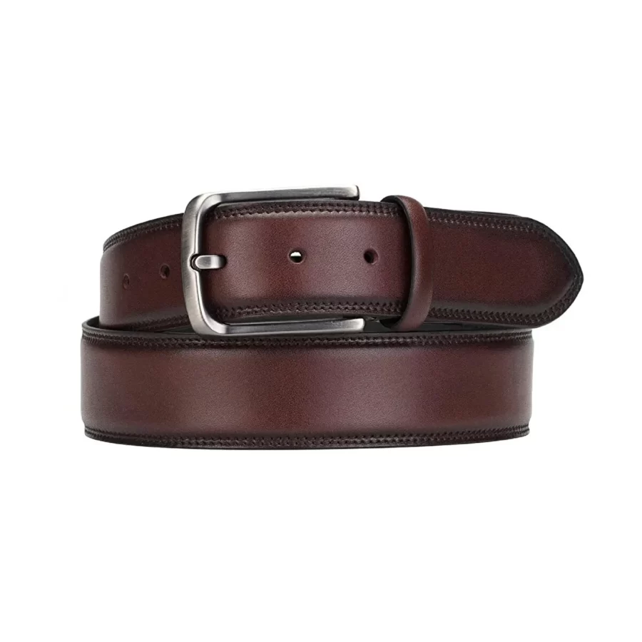high quality casual men s belt brown genuine leather 4 0 cm SB1400 1