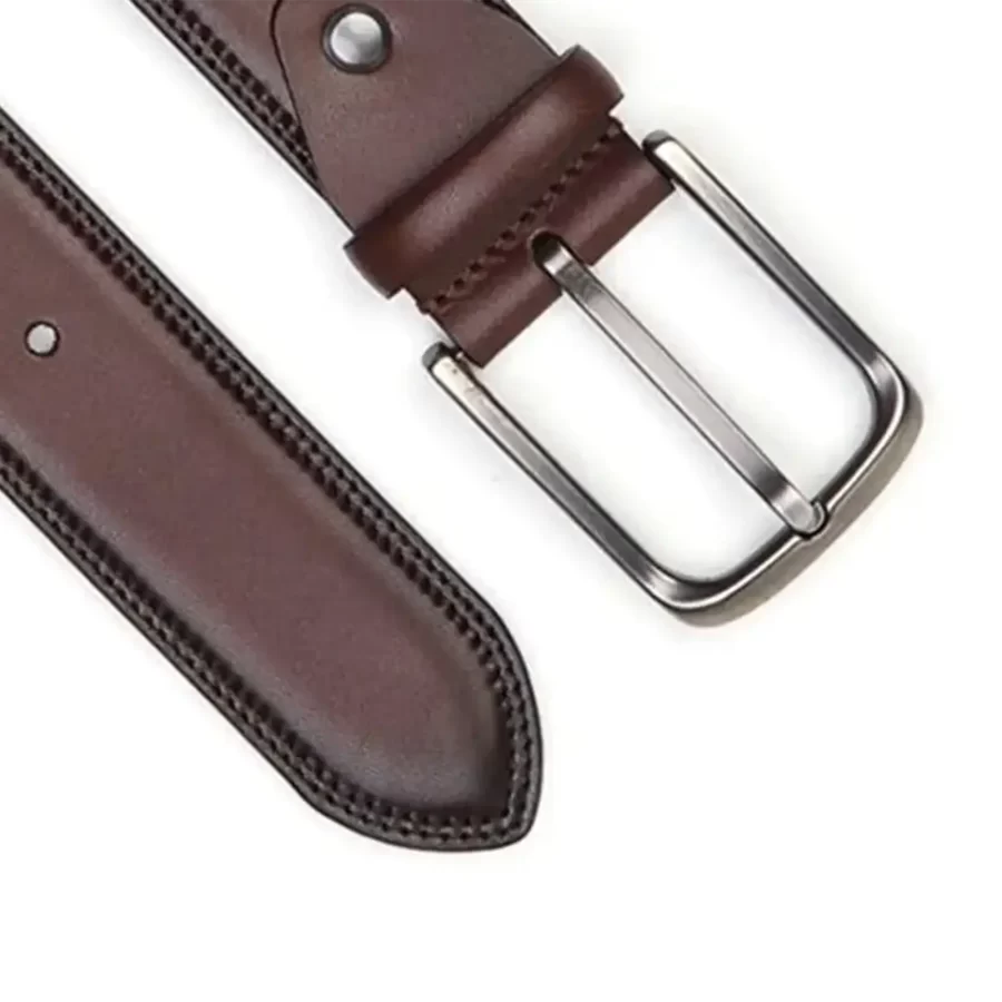 high quality casual men s belt brown genuine leather 4 0 cm SB1400 2