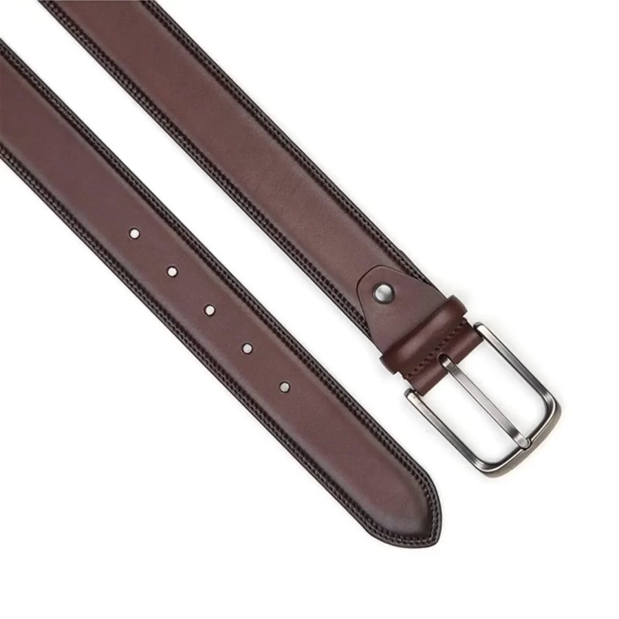 high quality casual men s belt brown genuine leather 4 0 cm SB1400 3