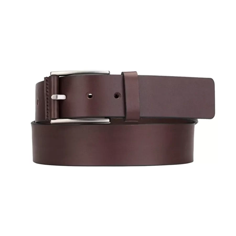 luxury mens belts for jeans brown leather coated buckle 4 0 cm SB1478 1