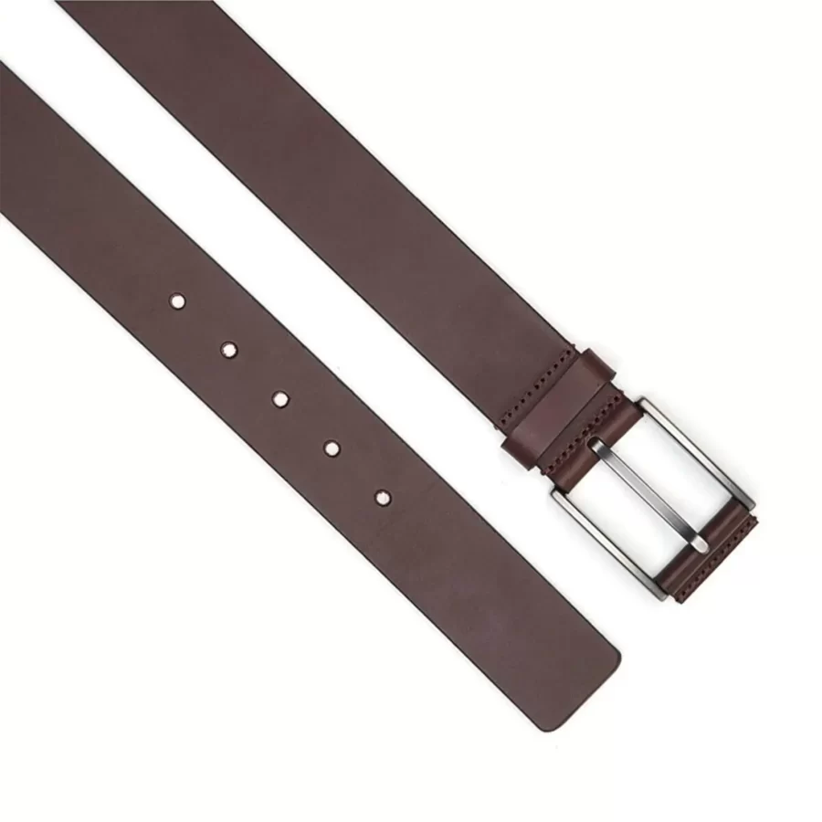 luxury mens belts for jeans brown leather coated buckle 4 0 cm SB1478 2