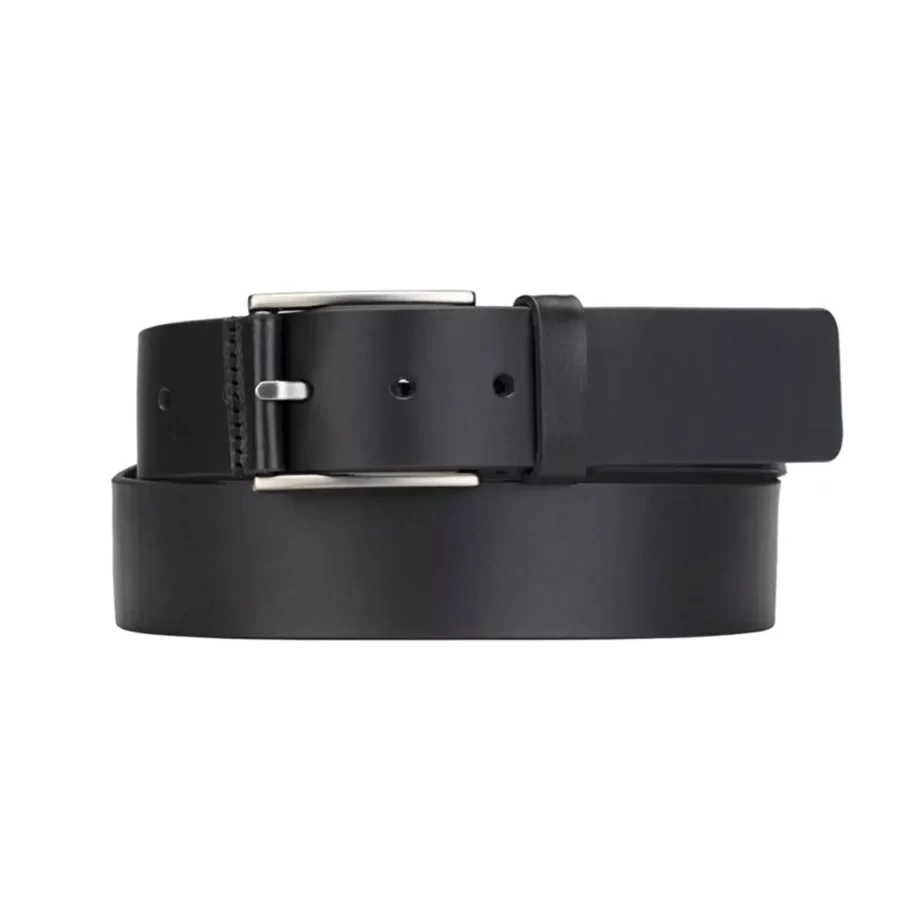 luxury mens belts for jeans light black leather coated buckle 4 0 cm SB1478 5