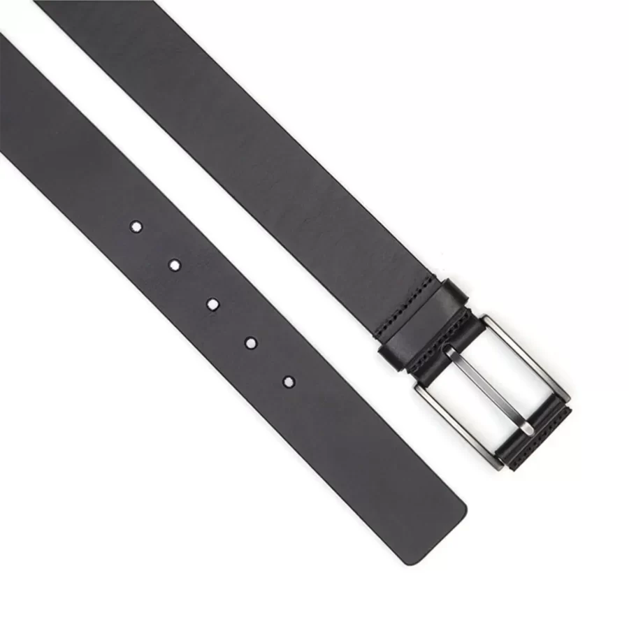 luxury mens belts for jeans light black leather coated buckle 4 0 cm SB1478 6