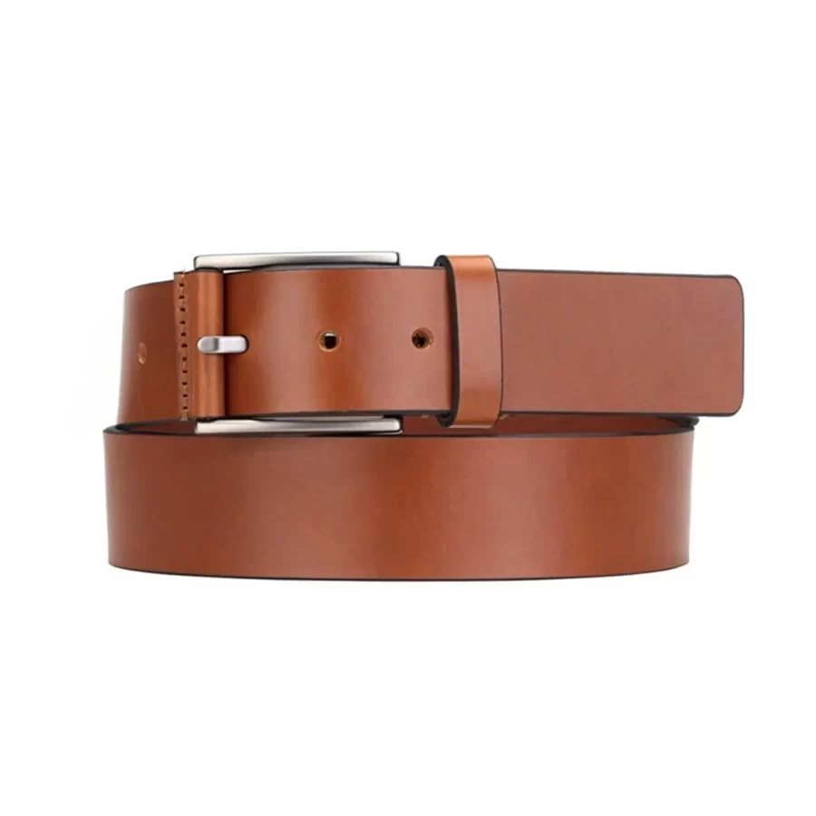 luxury mens belts for jeans light brown leather coated buckle 4 0 cm SB1478 3