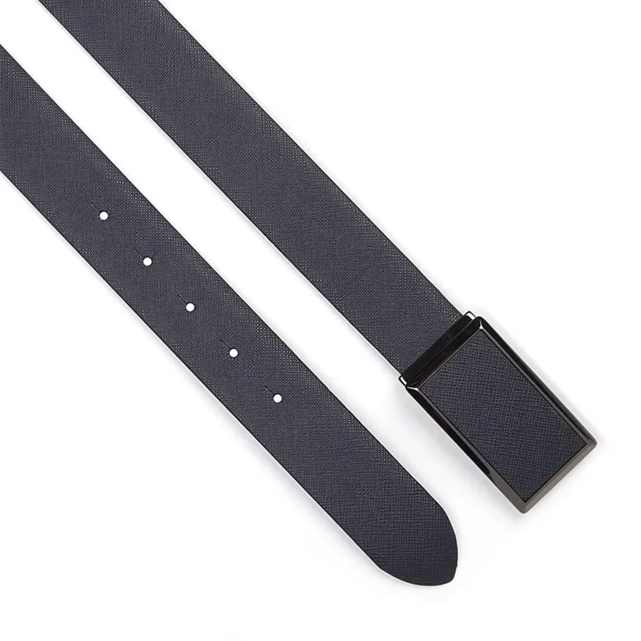 male designer belt blue saffiano leather CCRB101 1 1