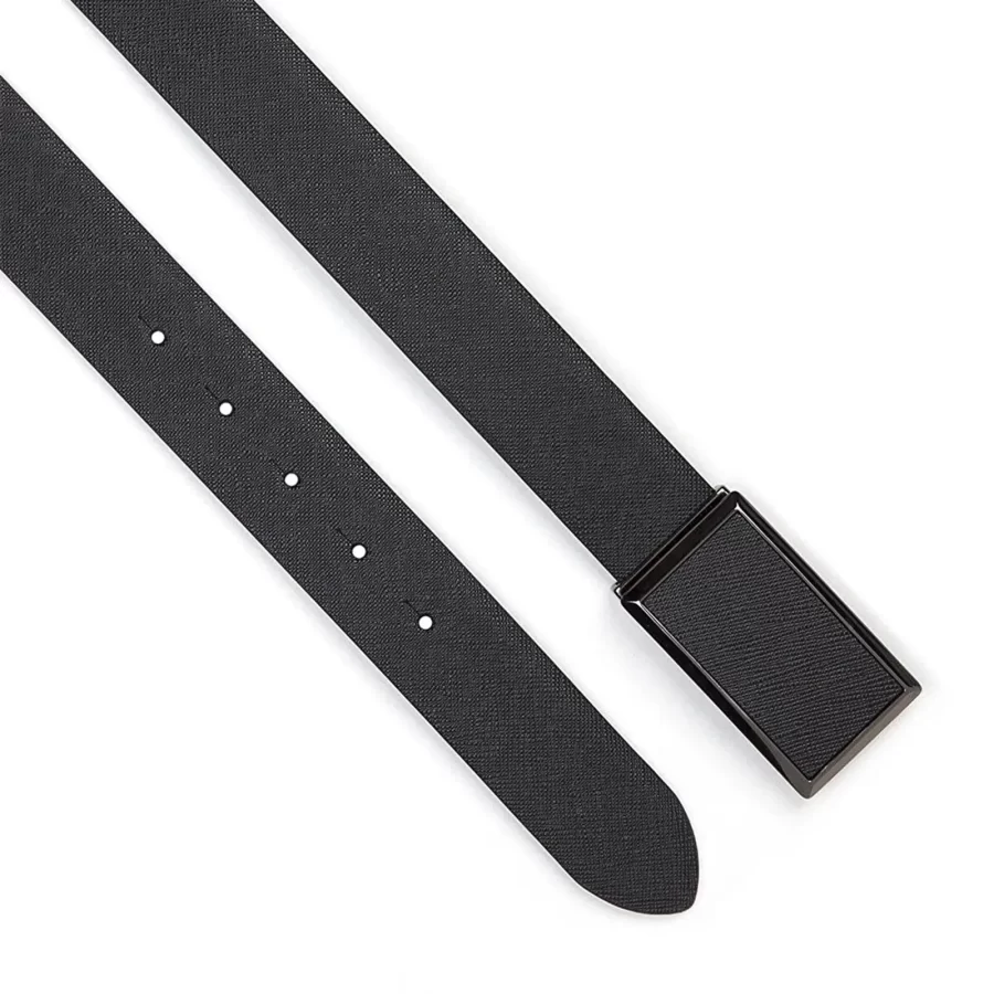 mens designer belt black saffiano leather CCRB101 1