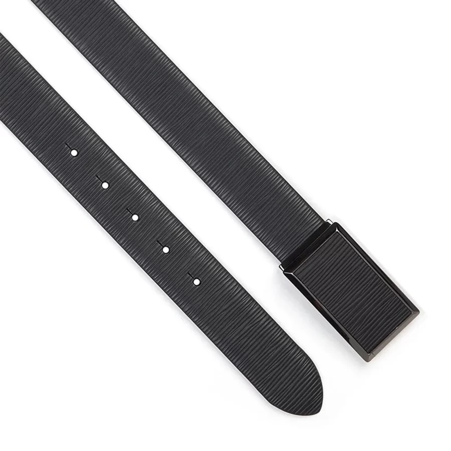 mens luxury belt black unique pattern leather CCRB103 1