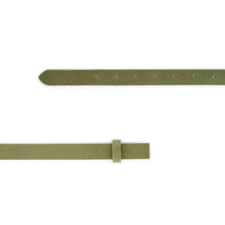 olive green belt leather strap replacement for buckles 2 0 cm 2