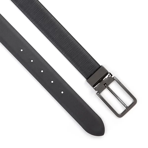 reversible mens luxury belt black unique pattern leather CCRB103 1