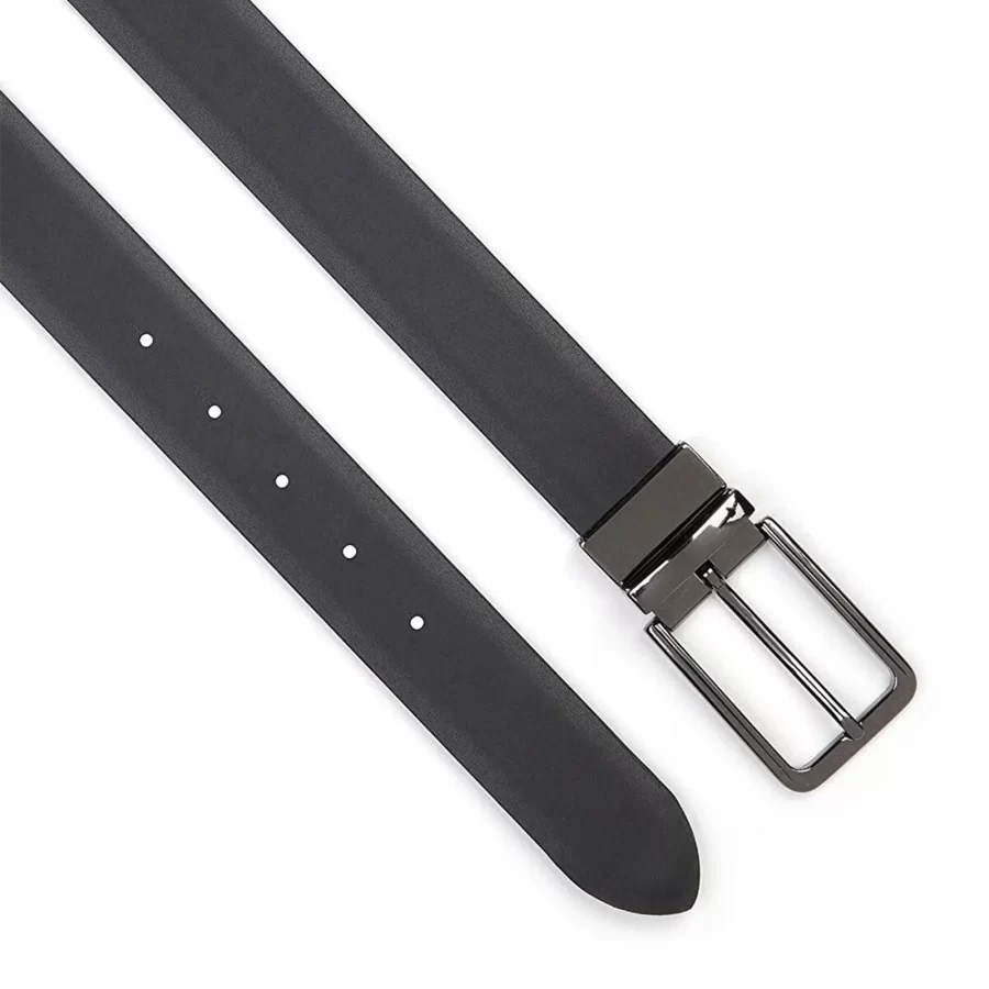 reversible mens luxury belt black unique pattern leather CCRB103 2