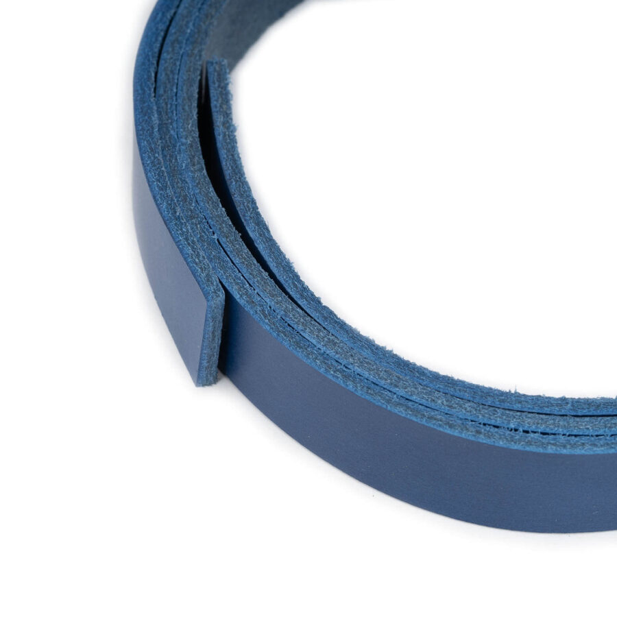 royal blue leather belt blank no holes without buckle 2 0 cm 2