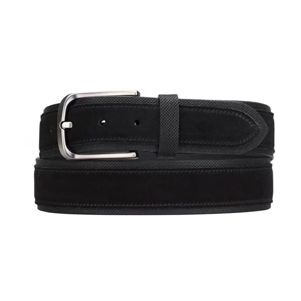 Buy Stylish Casual Belts For Men Black Suede Leather 4.0 Cm ...