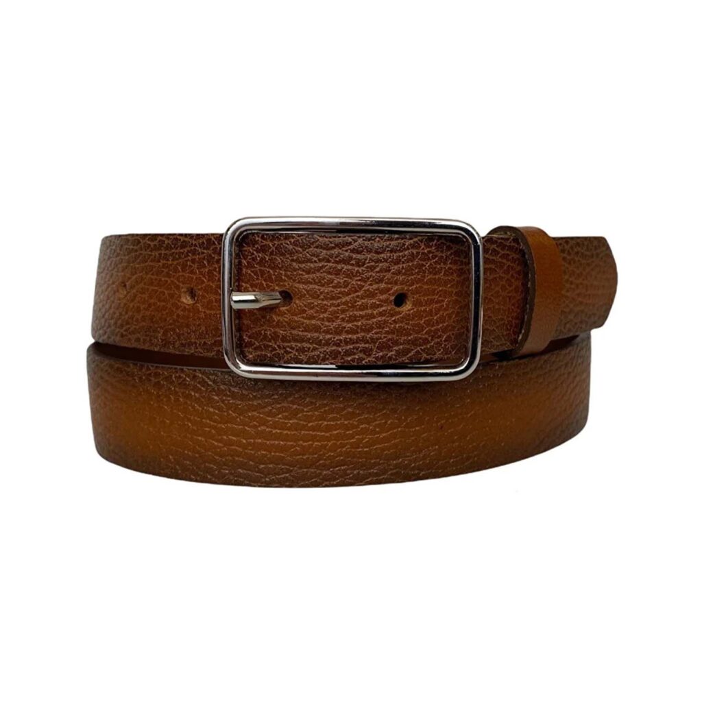 Rectangle Buckle Leather Belt main image 1