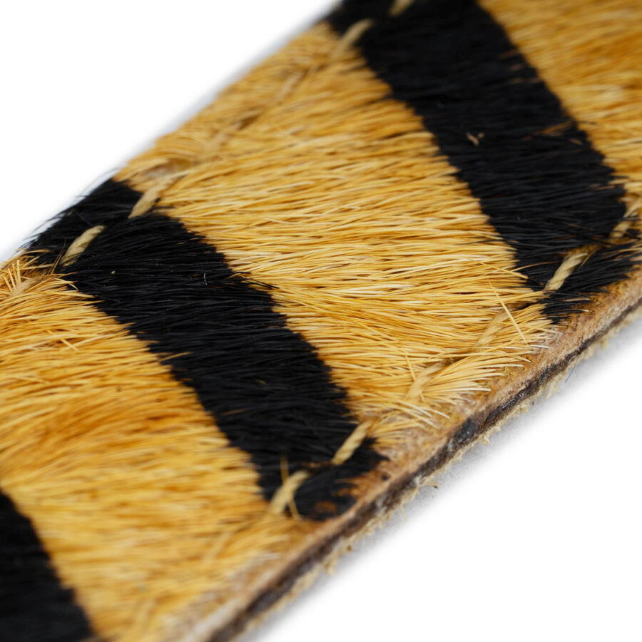 Tiger Belt With Knot Calf Hair Leather Gold Ring 6