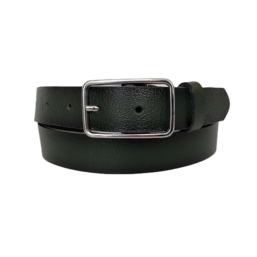 Womans Belt For Jeans green real leather 3cm KDN 04 3