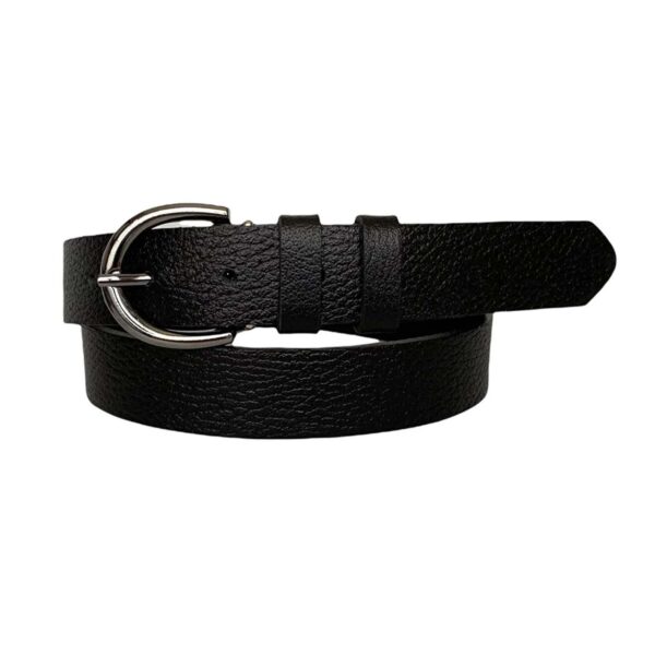 Womens Belt For Jeans black genuine leather 3cm KDN 03 1