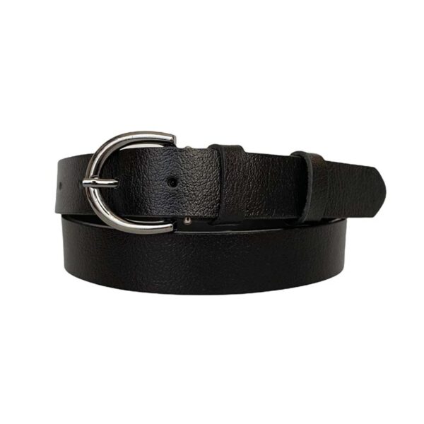 Womens Belt For Jeans black genuine leather 3cm KDN 03 3