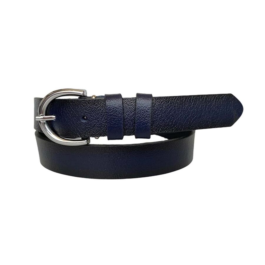 Womens Belt For Jeans blue genuine leather 3cm KDN 01 6