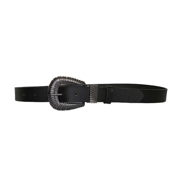 Womens Western Belt black calfskin leather 3cm KDN 28 2