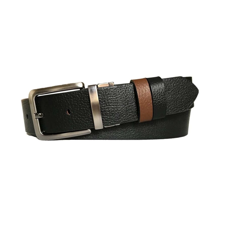 best mens belt reversible black tan 4 0 cm real leather DK CIFT DUZ SI SUKA 1