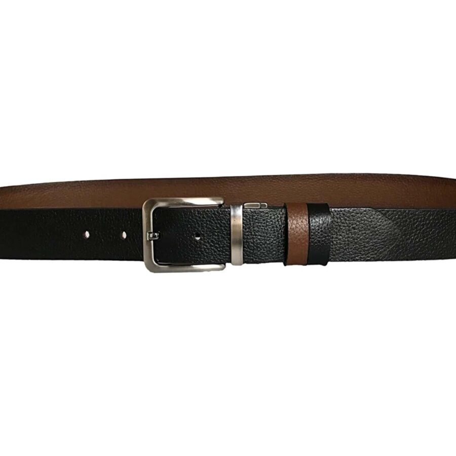 best mens belt reversible black tan 4 0 cm real leather DK CIFT DUZ SI SUKA 3