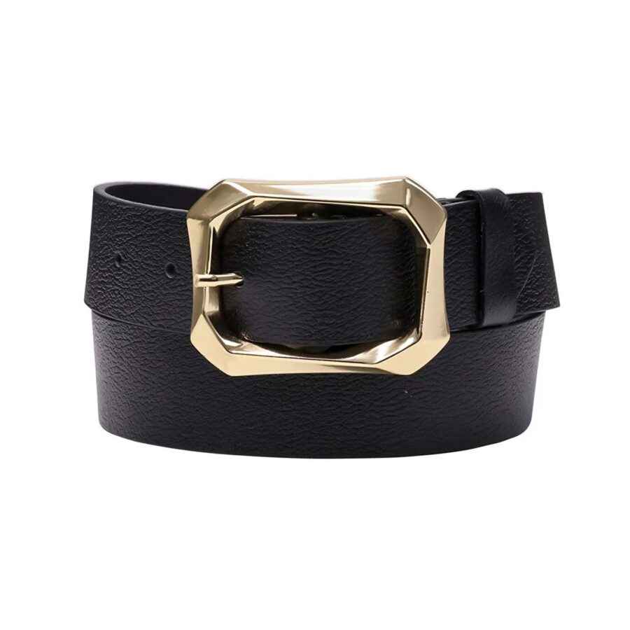 black jeans belt womens gold buckle stylish 3 8 cm amz 08 16