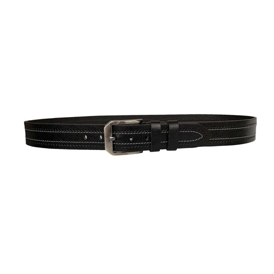 black thick belt for jeans mens 4 5 cm 3LU PRE del 4 copy