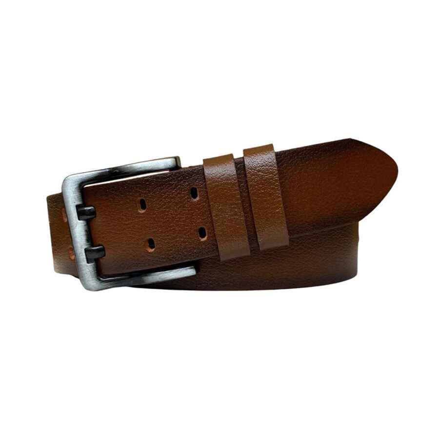 brown double prong belt for jeans mens 3 lu CIFT DILLI 1 copy 2