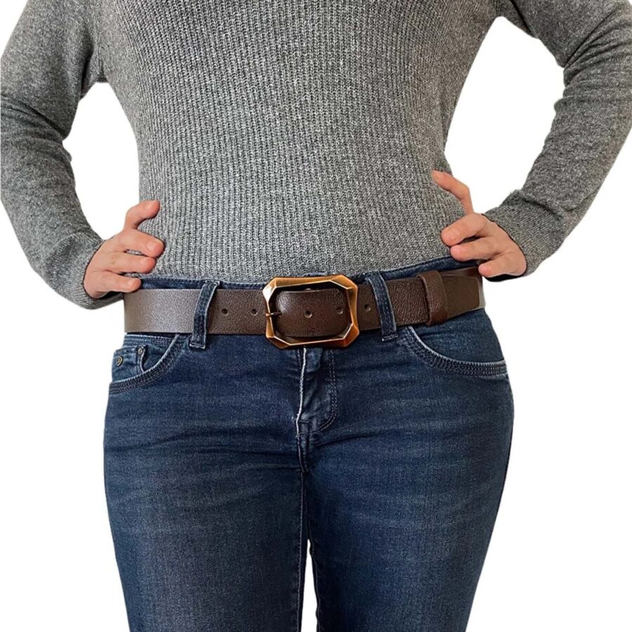 brown mom jeans belt with copper buckle 08 bakir 26