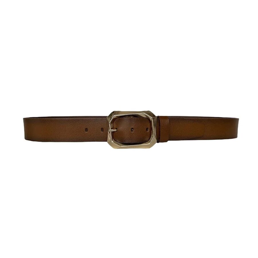 brown womens trendy belt for jeans real leather AN BYN 08 6